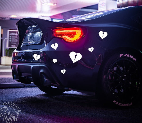 Car Sticker Broken Heart (7 pieces) - Exclusive Designs
