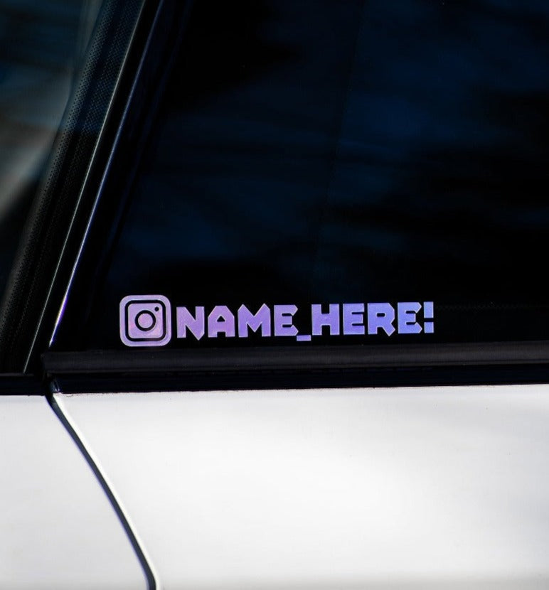 custom instagram decal for car