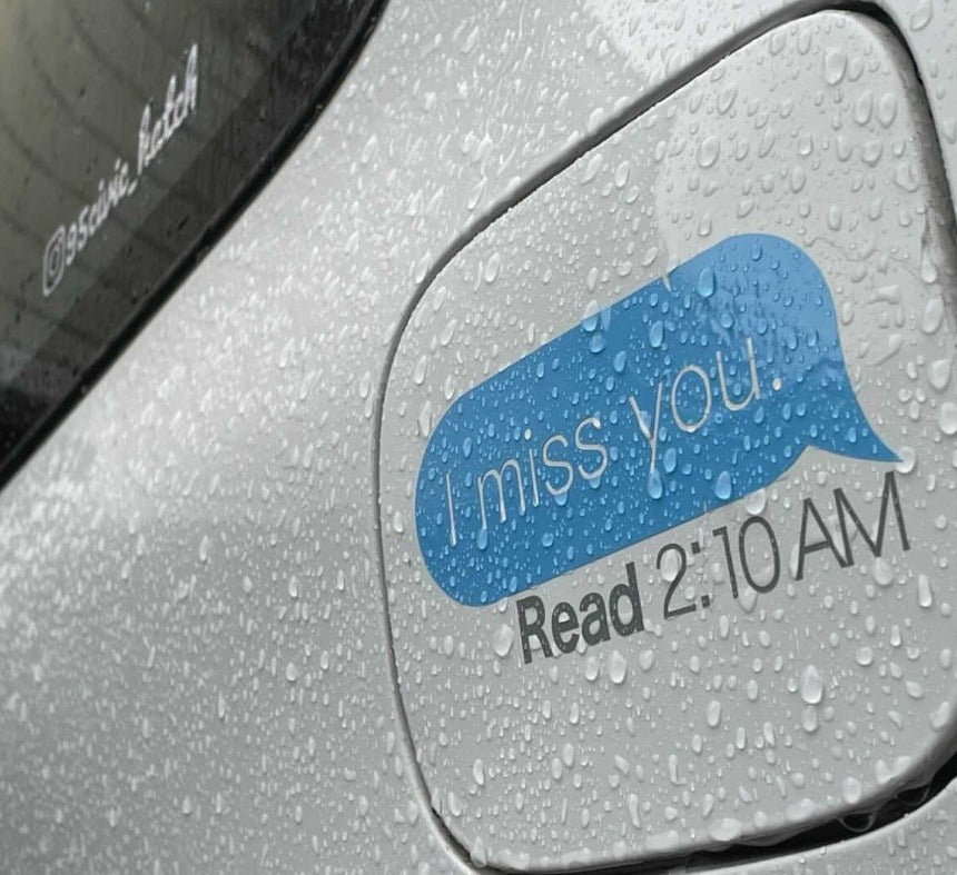 i miss you decal car, car decals, car stickers, stickers
